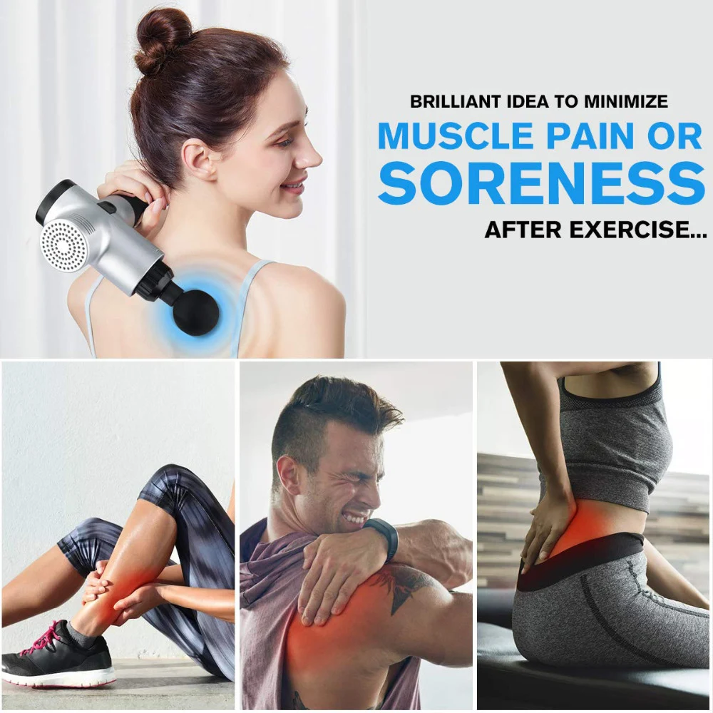 Пистолет для массажа тканей массажер мышц устройство расслабления тела фитнеса