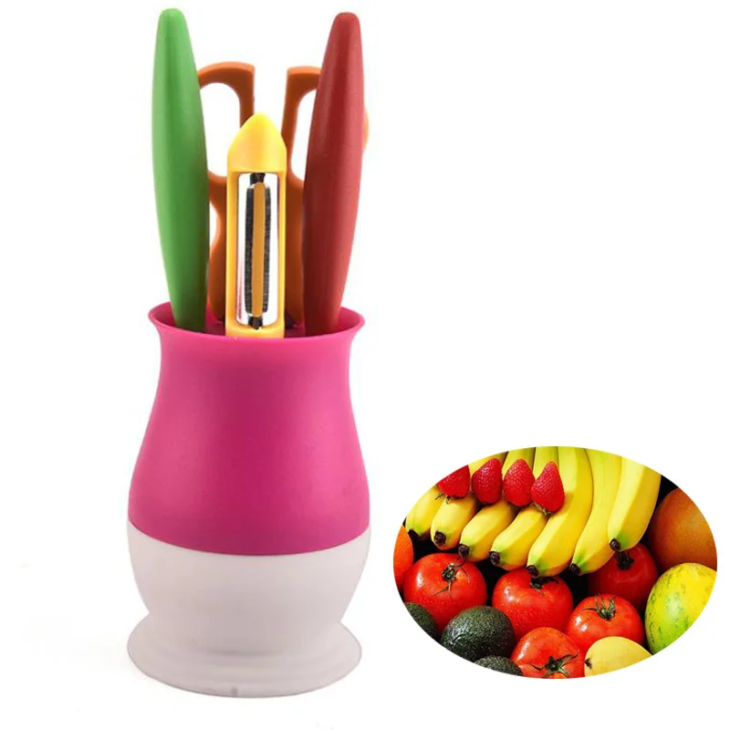 Fruit Tool Suit Multi Energy Kitchen Scissors Ceramic Planing Curved Fruit Knife Small Gift Kitchen Tool