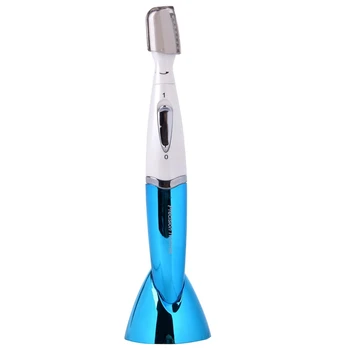 

Mini Precision Electric Eyebrow Trimmer Wet Dry Shaver Bikini Face Hair Remover Blue
