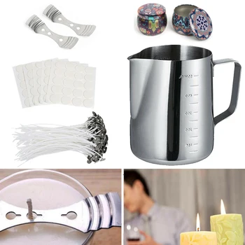 

1 Set Of Candle Making Kit DIY Candles Craft Tool Set Pouring Pot Wicks Wax Kit Xmas Gift Handmade Tools