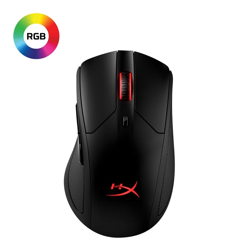 Мышь HyperX Pulsefire Dart оптическая, Pixart 3389, беспроводная, 16000 dpi, подсветка RGB, USB, цвет: черный
