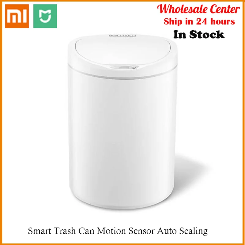 

In-Stock Smart Trash Can Motion Sensor Auto Sealing Original Xiaomi Mijia NINESTARS 7/10L Mi Home Ashcan Bins LED Induction