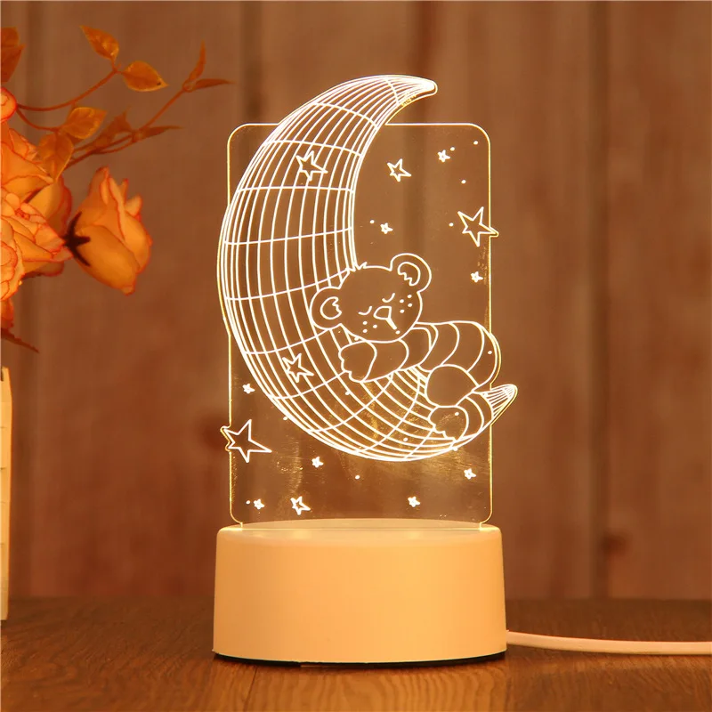 

Strange New Creative 3D Night Lamp Birthday Gift Logo Customizable LED Desk Lamp Bedroom Decoration