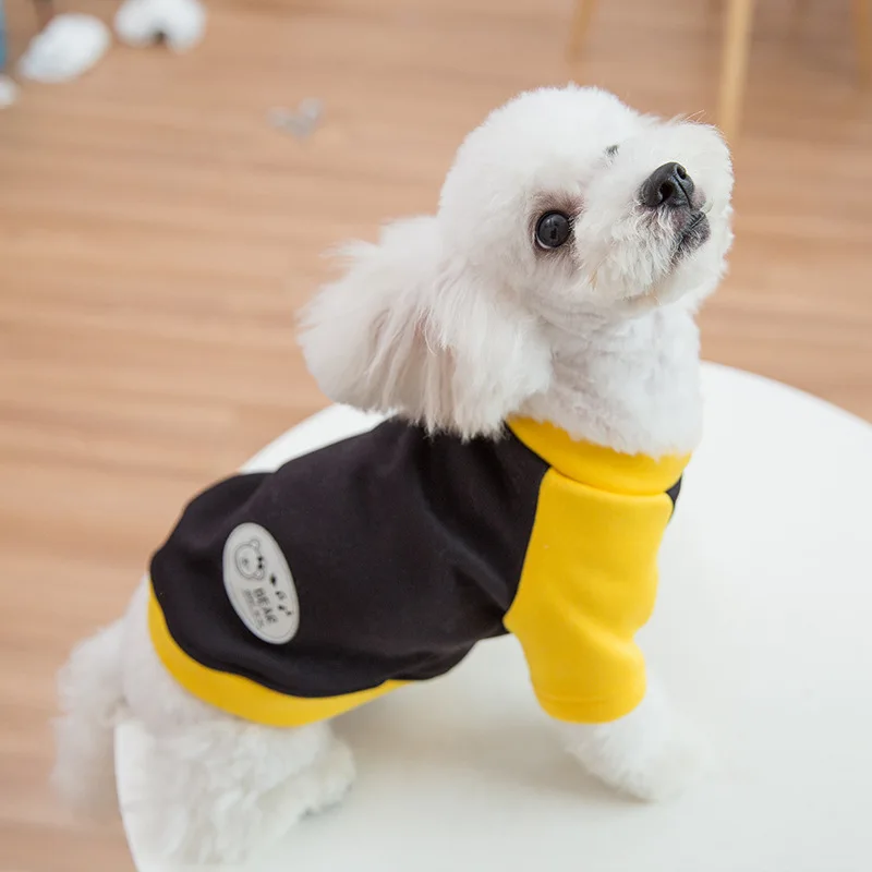 Autumn Teddy Bear Bomei Small Dog Puppy Dog Pet Sweater Contrasting Color Striped Dog Boxer Clothes 03