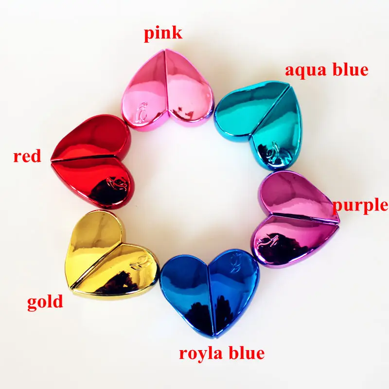 Perfume Bottle 6pcs/lot 25ml Heart Shaped Glass Perfume Bottles Spray Refillable Empty Atomizer For Women