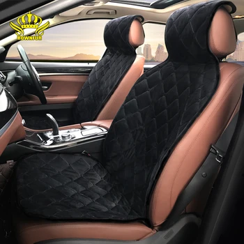 

ROWNFUR Car Seat Cover For All Car Seat Protector Interior Accessories Flocking Cloth Four Seasons Car Styling Auto Seat Cushion