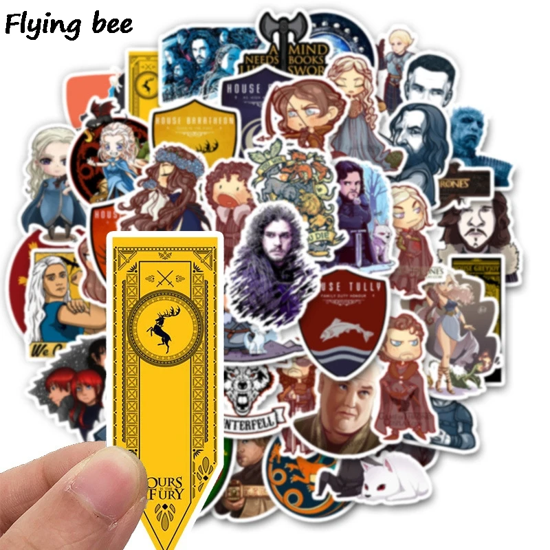 Flyingbee 50 шт. Игра престолов Водонепроницаемая наклейка для автомобиля багаж ноутбук наклейка скейтборд Украшение DIY стикер X0394