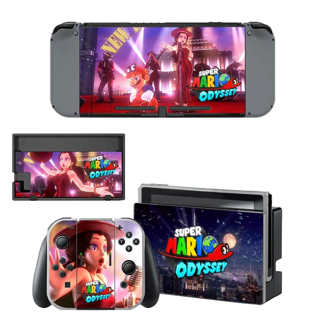 Наклейки Super Mario Odyssey для nintendo switch, наклейки для nintendo Switch Console Joy-con, док-станции контроллера