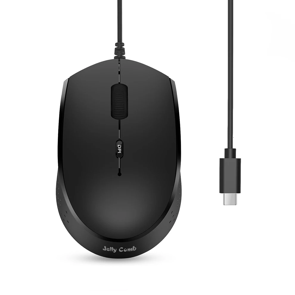 Желе расческа USB кабель type C мышь Проводная эргономичная мышь для компьютера ноутбука мышь для Apple Macbook Pro Chromebook мобильный телефон