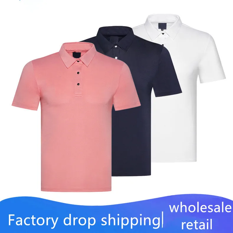 

2020 New Golf Golf Clothing Men Golf Sports Solid Color Lapel Short Sleeve T-Shirt summer Breathable Quick-Dry Golf Shirt Top