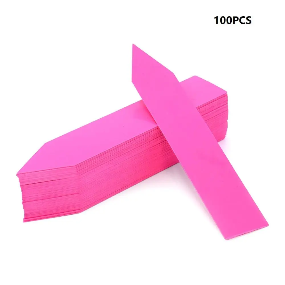 B B-100pcs бирки для растений дерево фрукты рассада сад цветок детская этикетки для горшков пластиковая Марка многоразовые ПВХ растения подвесной знак садовый инструмент - Цвет: B