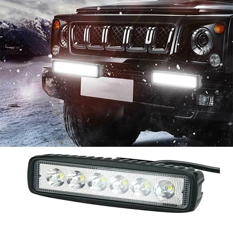 Hot sale 1Pcs 18w DRL LED Spot Flood Work Light Worklight 6000k led work lights  4WD UTE SUV Truck