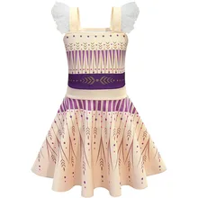 Платья принцессы для маленьких девочек, Снежная королева, красавица, Белль, Ариэль, маскарадный костюм, Эльза, Анна, София, детская Праздничная Рождественская одежда