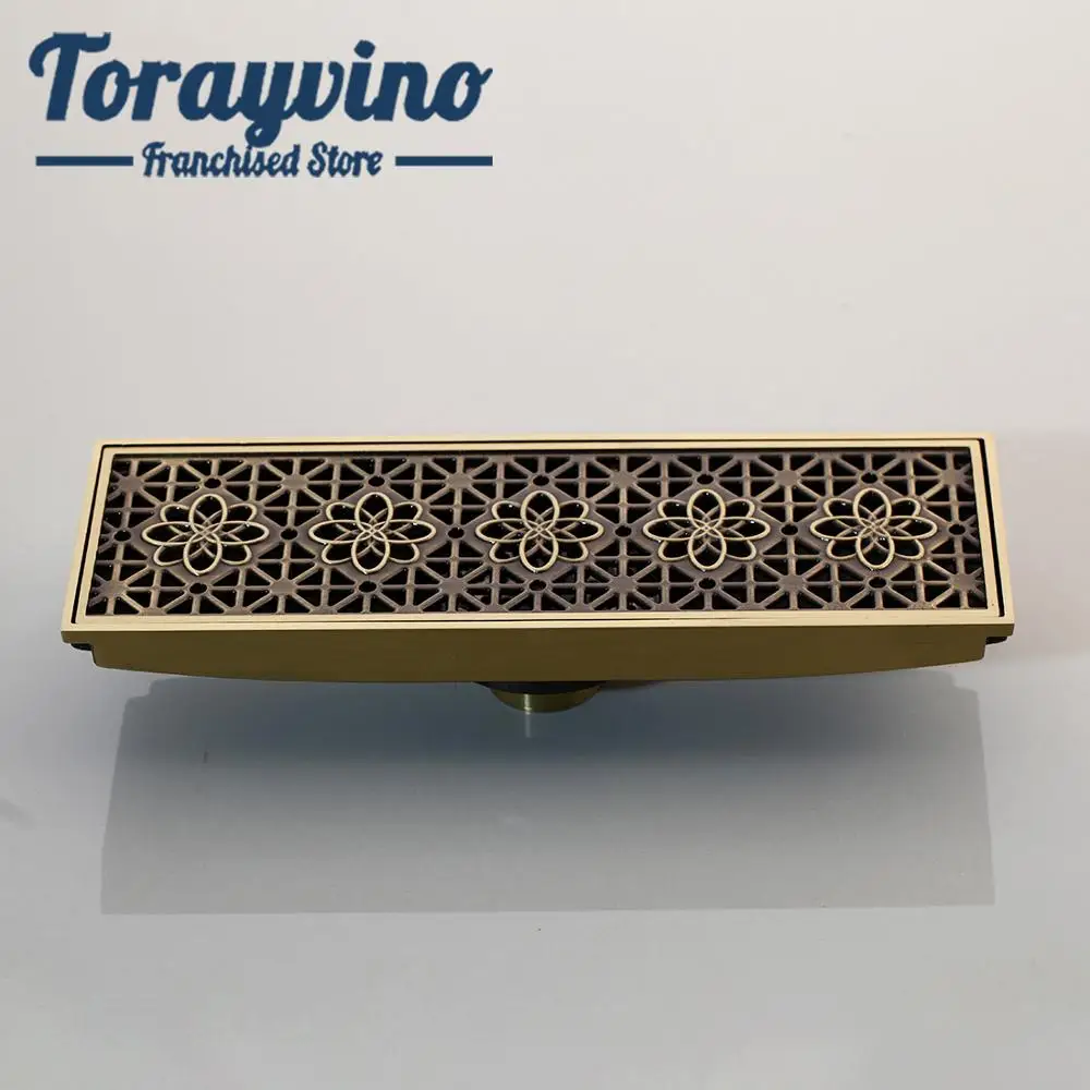 Torayvino трап Куба cozinha ванная комната художественная отделка латунь античная латунь drenaje de bano Бытовая Высокое качество Душ Стоки