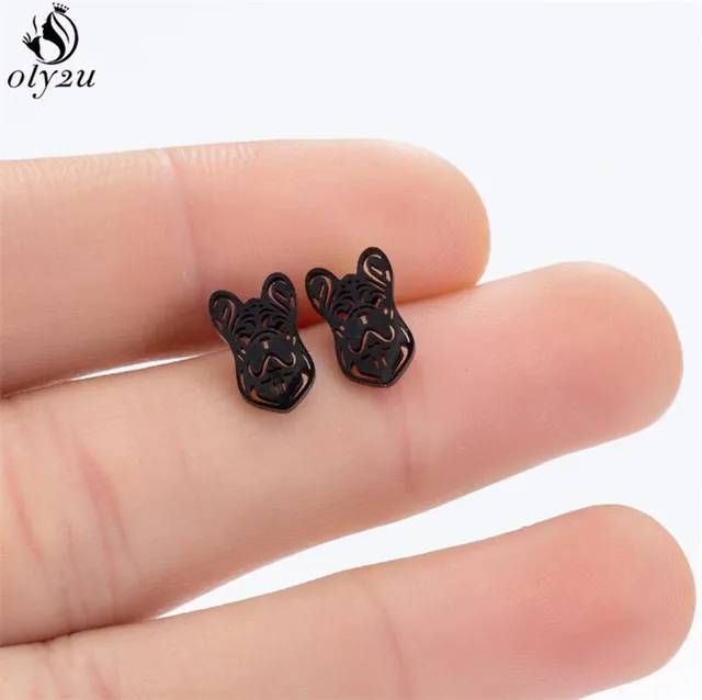 Lovely Stainless Steel Cat Earrings for Women Children Jewelry Trendy Cute Animal Dog Paw Stud Earrings Girls Birthday Gifts 245