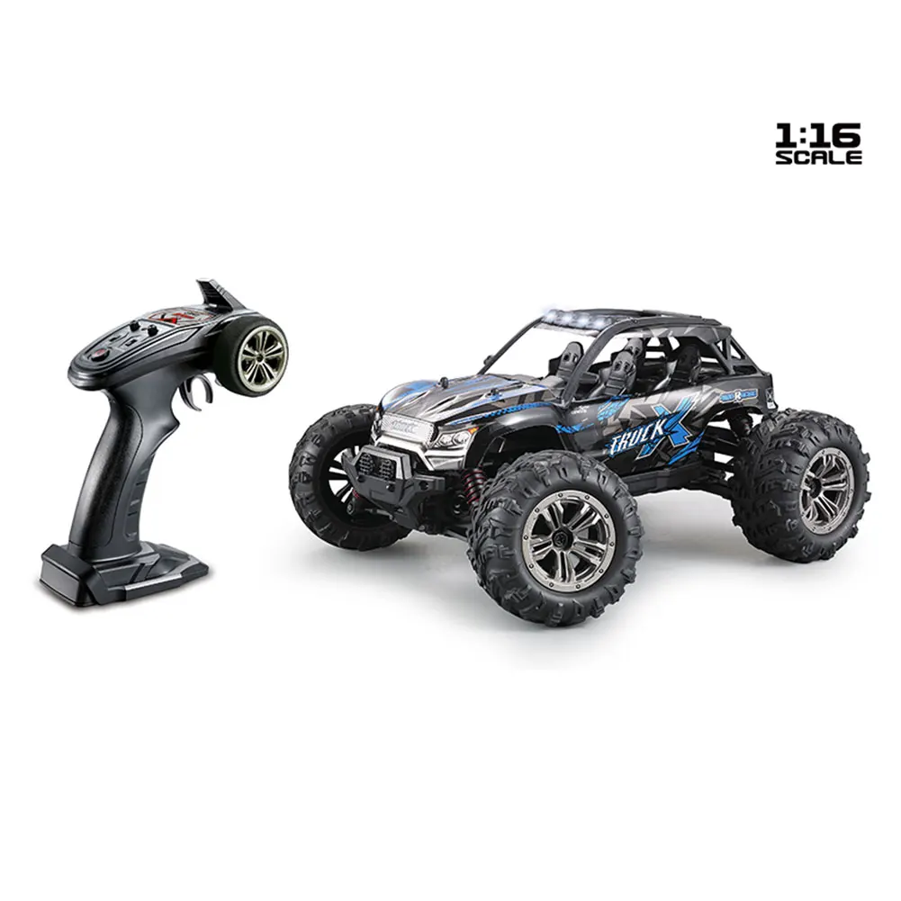 Pokich RC автомобиль внедорожный электрический пульт дистанционного управления внедорожный монстр грузовик 1:16 масштаб 2,4 ГГц 4WD Быстрый подарок на день рождения - Цвет: Синий