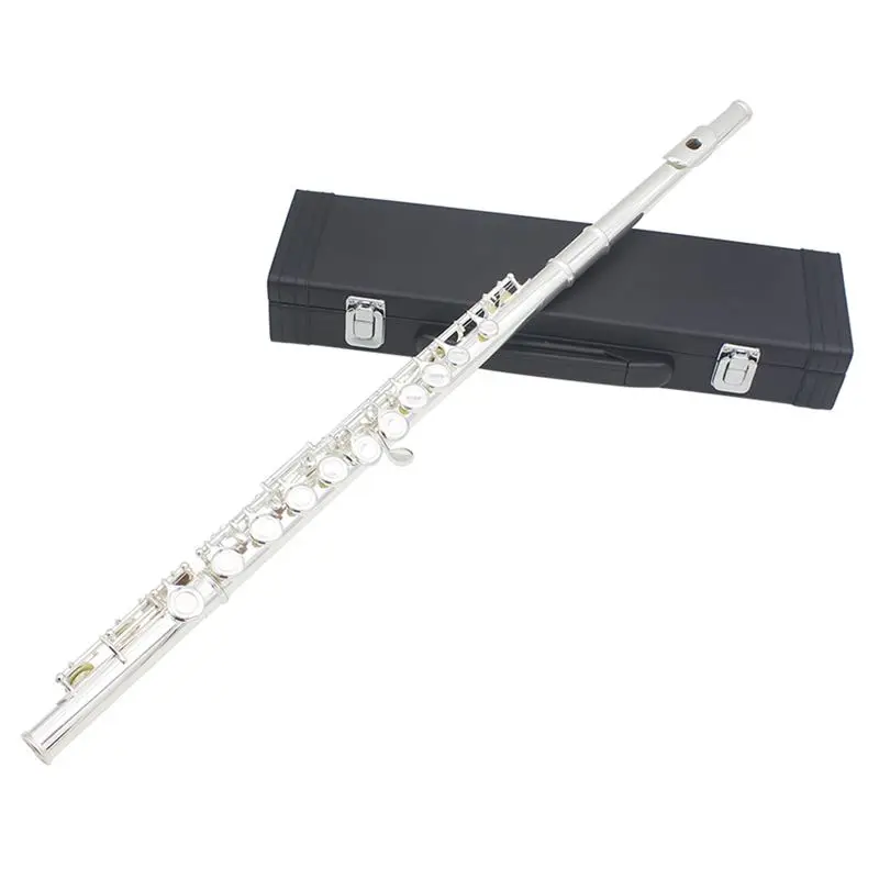 Ceny SLADE Western Concert flet Cupronickel pozłacane srebrny 16 otwory C klucz do instrumentów dętych drewnianych z rękawice Mini śrubokręt wyściełane Cas