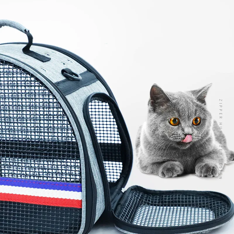 Портативная переноска для собак, сумка для кошек, складная сумка для путешествий на открытом воздухе, сумка для переноски щенков, сумка для собак, сетчатая сумка на плечо, сумка принадлежности для домашних животных