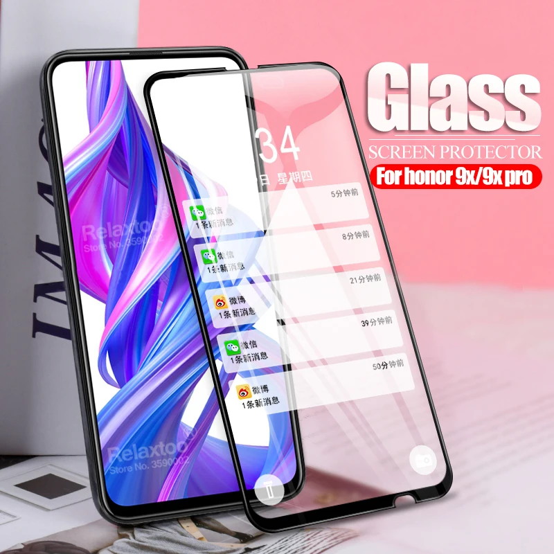 Защитное 3d стекло для honor 9x закаленное huawei pro Защитная пленка экрана|Защитные
