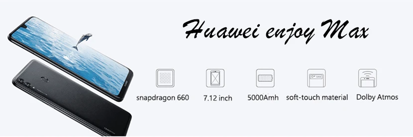 Стоковый мобильный телефон HuaWei Enjoy Max, 4G LTE, Android 9,1, четыре ядра, отпечаток пальца, 7,12 дюймов, FHD, 2240X1080, 6 ГБ ram, 128 ГБ ram, сотовый телефон 16,0 Мп