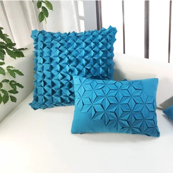 

Morden Yellow/blue Cushion Art Decorative pillow creative Geometric Pattern solid Cushions Wedding Home Decor Sofa Throw Pillow