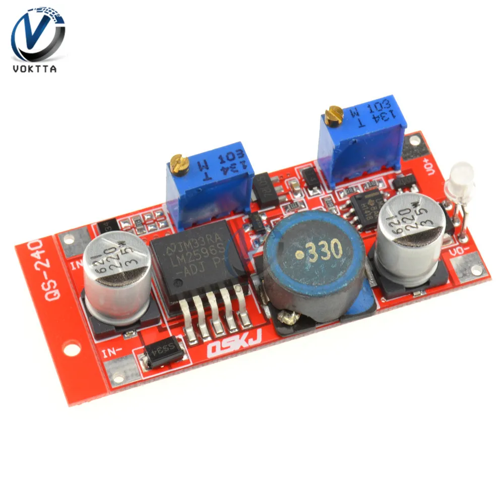 

DC DC 5-35V To 1.25-30V 3A Step Down Buck Power Supply Module LM2596 Constant Current Adjustable Step-Down Voltage Regulator