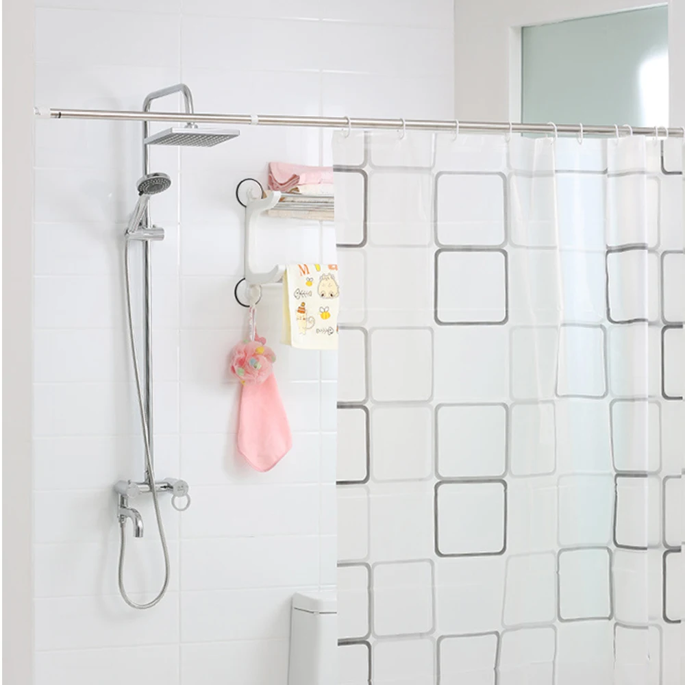 

6 Sizes Multi-functional Telescopic Seamless Bathroom Shower Curtain Rod Stainless steel Clothes Window Curtain Pipe