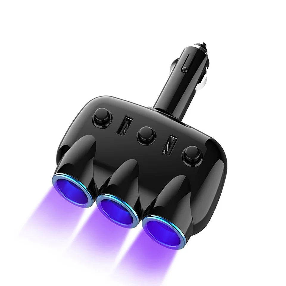 

Car Cigarette Lighter Charger Socket Dual USB Cigarette Lighter Splitter Voltage Display 4.8A 120W Auto Electronics Accessories