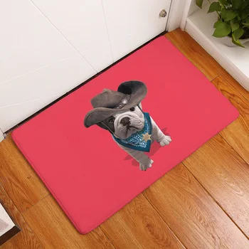 

Cartoon mat Lovely Dog Floor Mat Printed Pug Dog Door Mat Entrance Carpet Floormat Kitchen Rug Indoor Bathroom Anti-slip Carpets