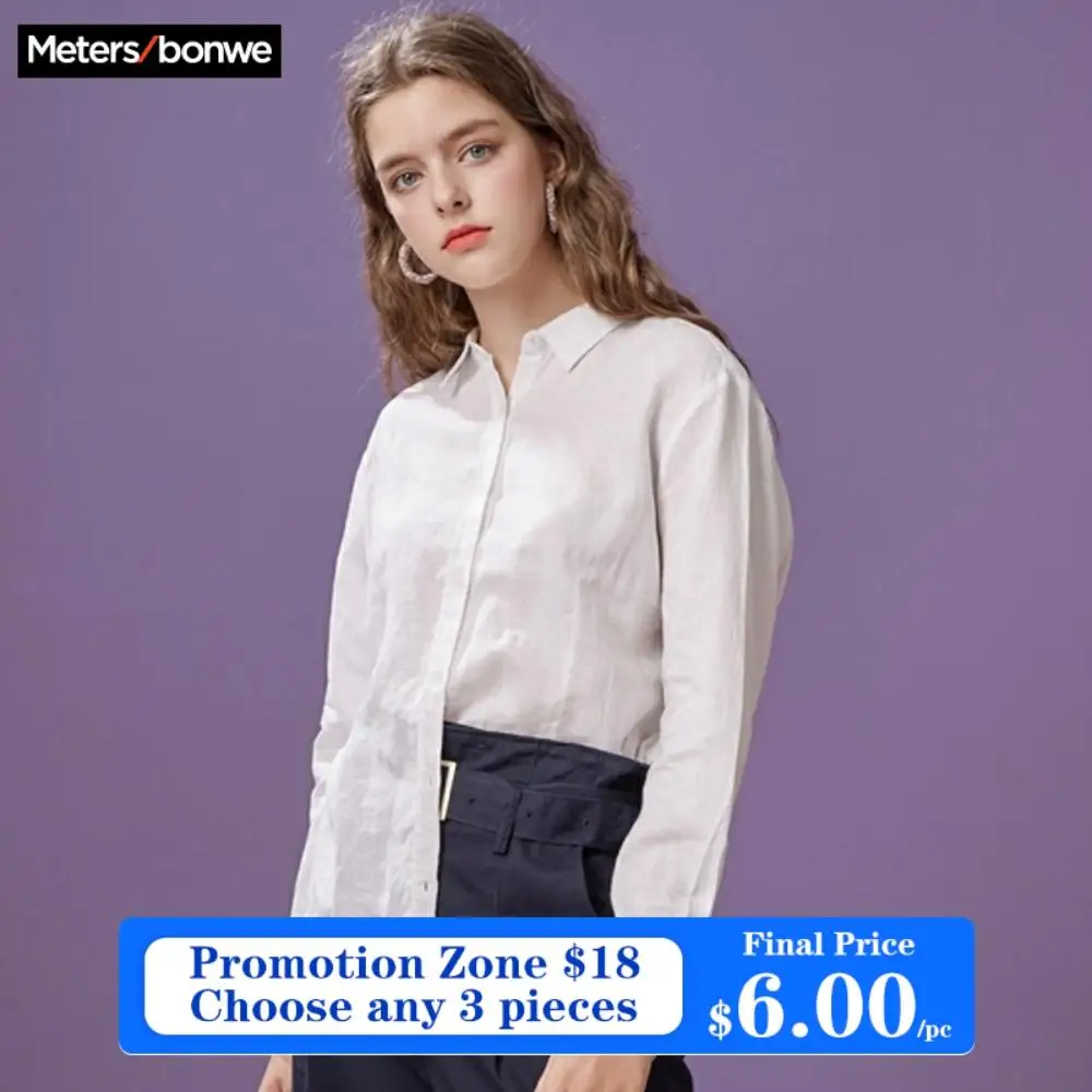 METERSBONWE блузки женская одежда весна и осень новая модная школьная рубашка с
