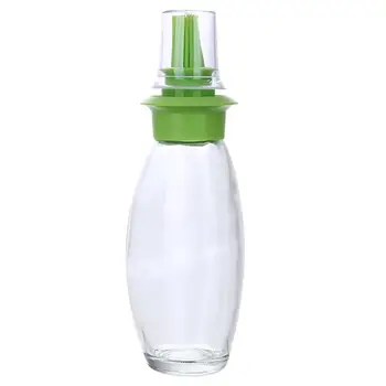 

1pc 220ml Silicone Oil Brush With Bottle Kitchen Tools Oil Container For Barbecue