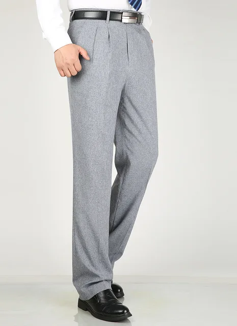 Summer Thin Men Suits Pants High Waist 