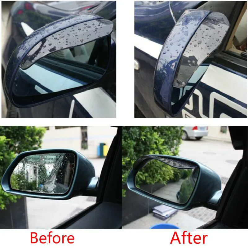 2 шт. гибкий автомобильный козырек от дождя и снега|Зеркала крышки| |
