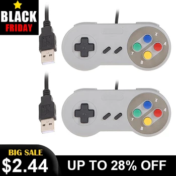 

2pcs USB Game Pads Classic Famicom Controller for Super Nintendo SNES PC MAC PSP Operating Systems Games Phone Accessory