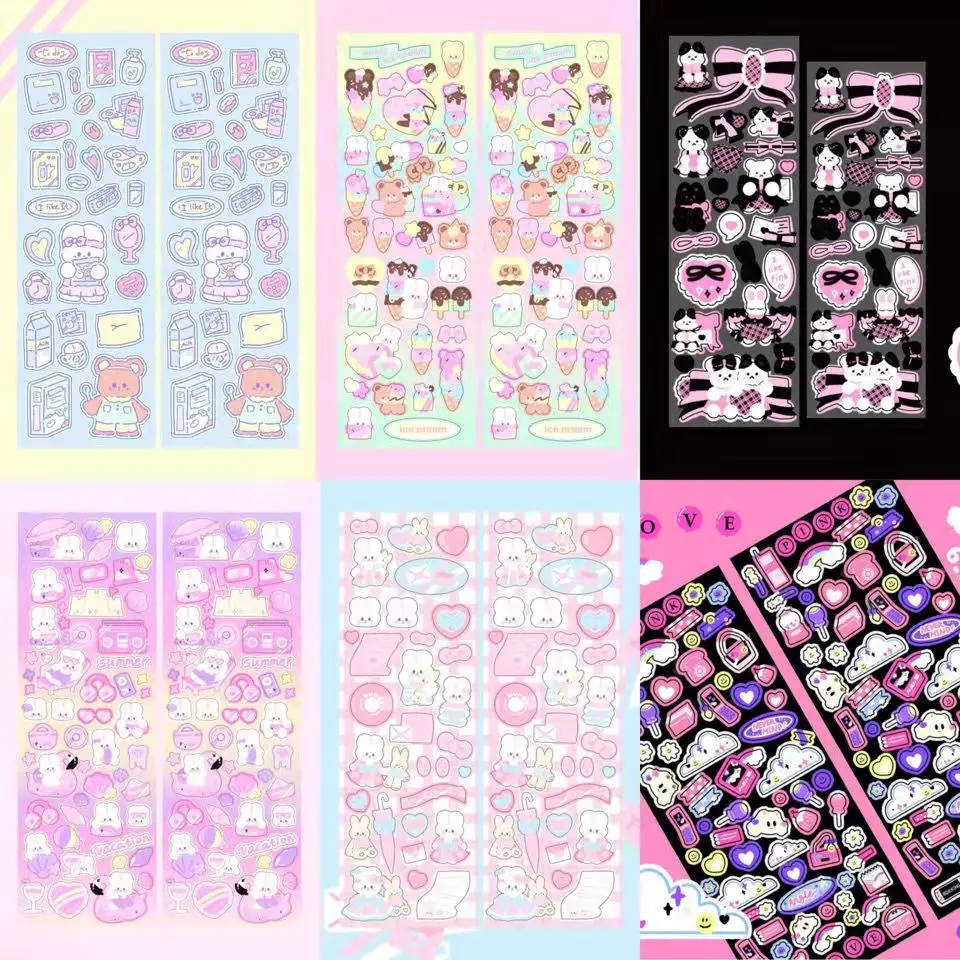 Holographic Stationery Sticker Decorative Art Supplies Laser Sticker Scrapbook Stationery