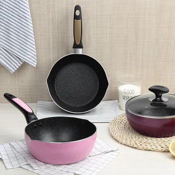 

20CM Maifan Stone Saucepan Non-stick Frying Pan Wok Aluminium Deep Fryer Kitchen Cooking Pot For Gas Stove And Induction Cooker