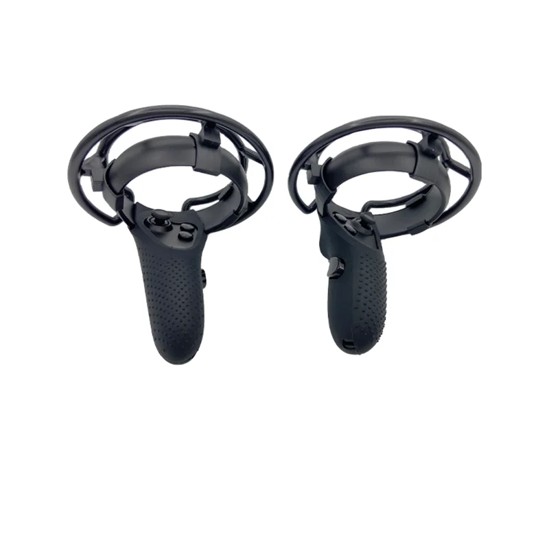 2in1 Black 6в1 сенсорный контроллер, защитные клетки для кожи и шлема, чехол и Подушечка для лица для Oculus Quest VR, силиконовые защитные аксессуары - Цвет: 2in1 Black