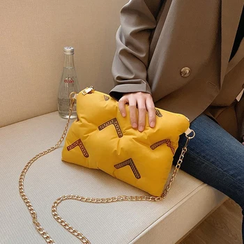 

New Brand Women's Bag Space Bag Sponge Shoulder Handbags Portable Lady Cotton-padded Bags Female Bags