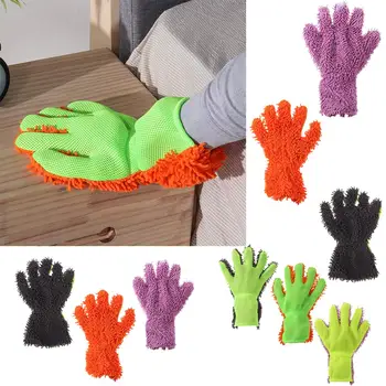 

Five-finger Reusable Glove Coral Chenille Clean Wipe Washing Vehicle Washing Cleaner Tool