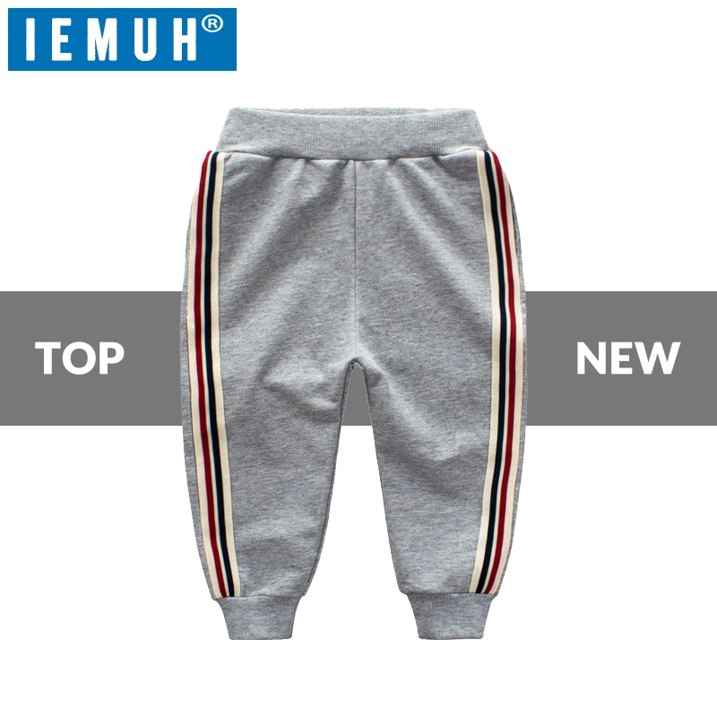 IEMUH/2019 спортивные штаны для мальчиков осенние леггинсы с карманами детские повседневные шаровары хлопковые школьные брюки для детей от 2 до