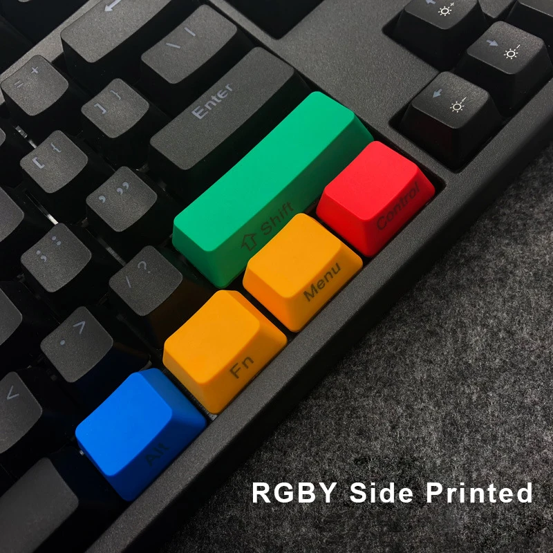 10 клавиш RGBY цветные клавиши чистые/верхние/боковые распечатанные PBT для USB