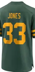 Custom Embroidery For Men Women Kid Youth Aaron Jones New Green American Football Jersey