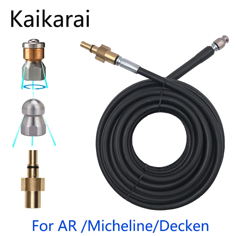 

For AR Blue Clean/ Sewer Jetter Kit for Pressure Washer,, 1/4 Inch , Button Nose and Rotating Sewer Jetting Nozzle, Orifice 4.0