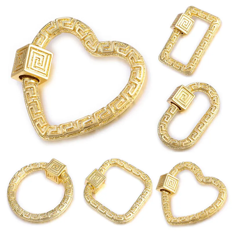 Juya DIY Carabiner 패스너 용품 고딕 메쉬 체인 펜던트 쥬얼리 만들기위한 크리 에이 티브 골드 스크류 잠금 걸쇠 액세서리