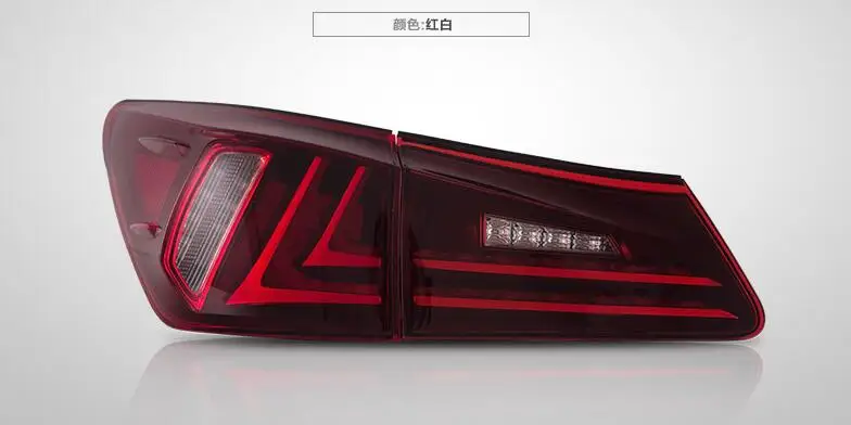 Задний фонарь для автомобиля Lexus IS250 2006-2012 IS300 светодиодный задний фонарь Противотуманные фары Дневные ходовые огни DRL тюнинг автомобильные аксессуары - Цвет: RED