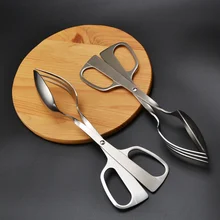 Салат из нержавеющей стали зажим для еды нож для хлеба с замком безопасности ногтей салат клип Инструмент для кухни