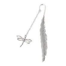 Светится в темноте светящийся книжный маркер креативная перьевая Закладка в виде стрекозы этикетка школьные канцелярские принадлежности LX9A