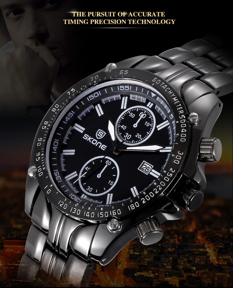 

2020New brand casual fashion men's watch stainless steel belt automatic date multi-function quartz men's watch relogio masculino