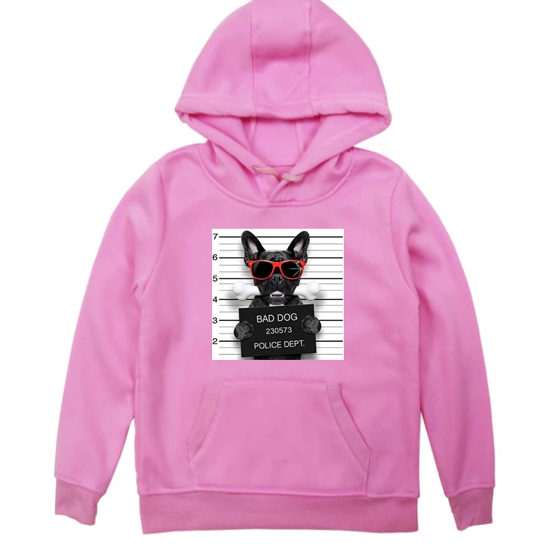 Толстовка с принтом «Bad Dog Bad Cat» толстовки с длинными рукавами для мальчиков и девочек пуловеры унисекс Детские повседневные пуловеры - Цвет: Hoodies 2