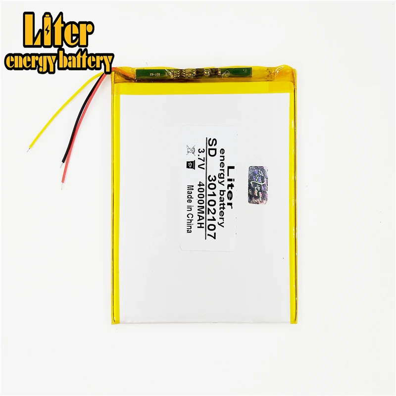 3.7V 3 line lithium polymer battery 30102107 4000MAH mobile power DIY tablet computer x80